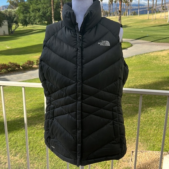 The Northface black Heathered 550 down Vest sz Large - Picture 2 of 11